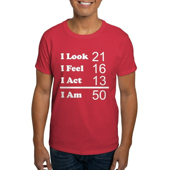 CafePress - I Am 50 T Shirt - Men's Classic Graphic Cotton T-Shirt