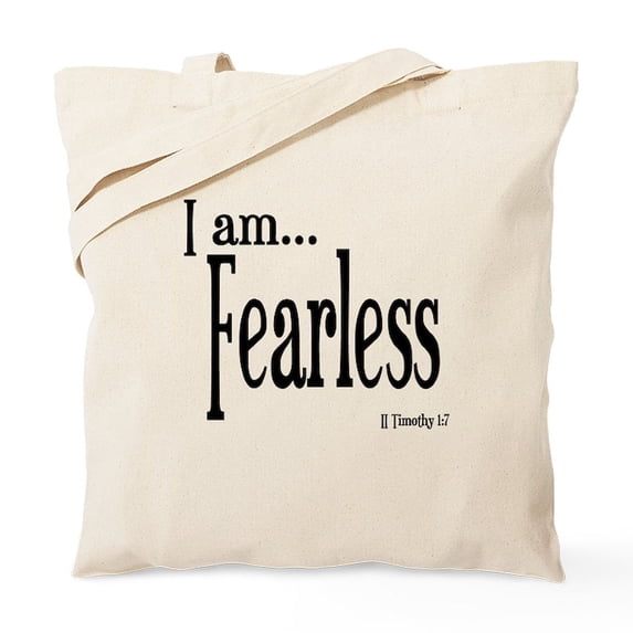 CafePress - I Am Fearless II Timothy 1:7 Tote Bag - Unisex Canvas Tote Bag, Beige, 1-Piece