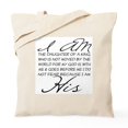 thumbnail image 1 of CafePress - I Am His Script Letters Tote Bag - Unisex Canvas Tote Bag, Beige, 1-Piece, 1 of 6