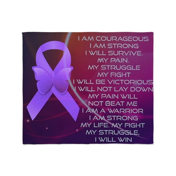 CafePress - I Am Strong Throw Blanket - Soft Fleece Throw Blanket, 50"x60" for All Ages