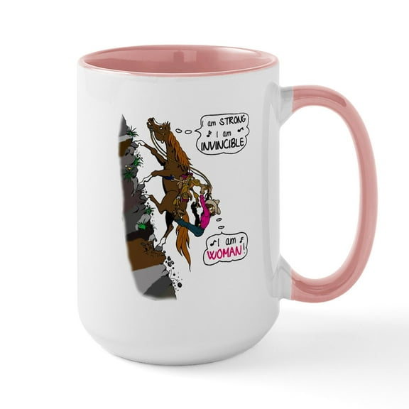 CafePress - I Am Woman! Large Mug - 15 oz Ceramic Large White Novelty Mug