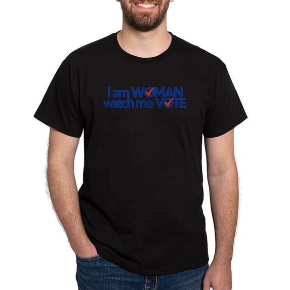 CafePress - I Am Woman Watch Me Vote Men's Value T Shirt - Men's Classic Graphic Cotton T-Shirt
