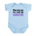 thumbnail image 1 of CafePress - I Ask My Godmother Body Suit - Baby Light Bodysuit, Size Newborn - 24 Months, 1 of 4