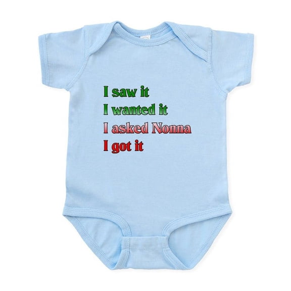CafePress - I Asked Nonna Infant Bodysuit - Baby Light Bodysuit, Size Newborn - 24 Months