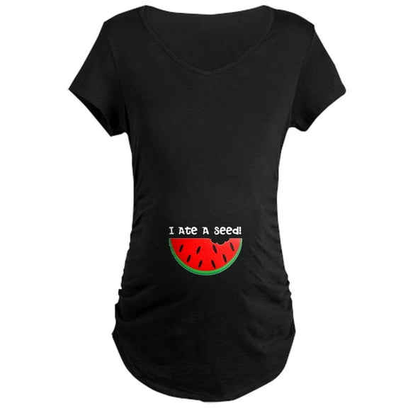 CafePress - I Ate A Seed Watermelon Maternity T Shirt - Maternity Dark T-Shirt