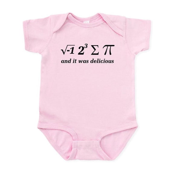 CafePress - I Ate Some Delicious Pi Math Joke Infant Bodysuit - Baby Light Bodysuit, Size Newborn - 24 Months
