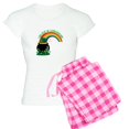 thumbnail image 1 of CafePress - I BELIEVE IN LEPRECHAUNS Pajamas - Women's Short Sleeve Print T-Shirt and Pants Light Cotton Pajama Set, 1 of 7