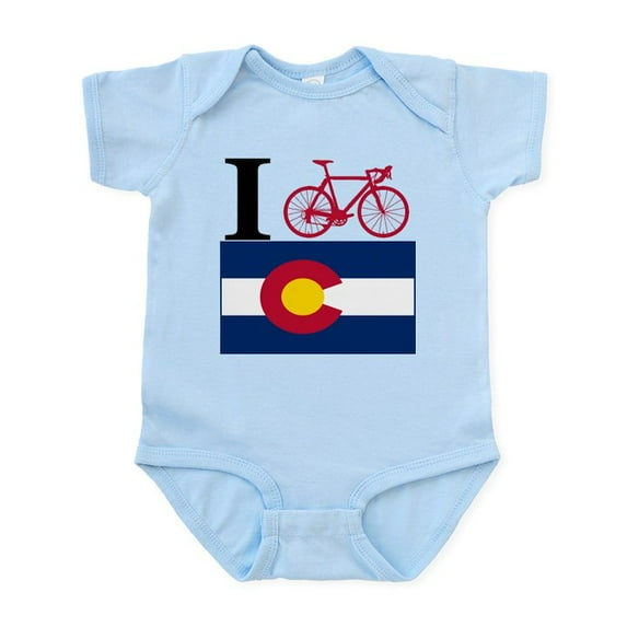 CafePress - I BIKE Colorado Infant Bodysuit - Baby Light Bodysuit, Size Newborn - 24 Months