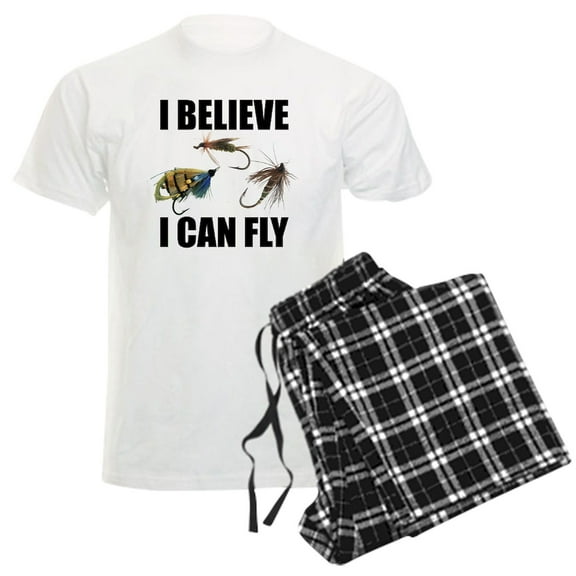 CafePress - I Believe I Can Fly Men's Light Pajamas - Men's Light Loose Fit Cotton Pajama Set