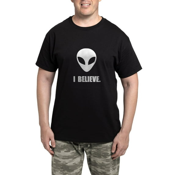 CafePress - I Believe In Aliens Men's Dark Pajamas - Men's Dark Loose Fit Cotton Pajama Set