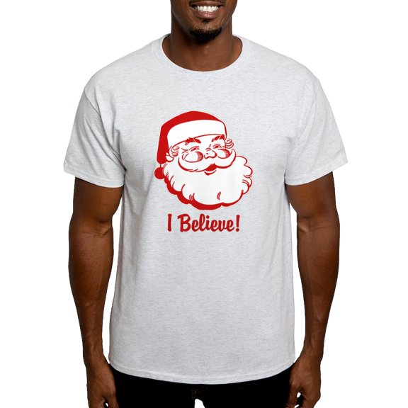 CafePress - I Believe Santa Claus Light T Shirt - Men's Classic Graphic T-Shirt