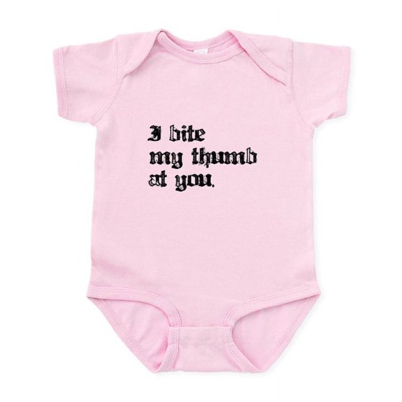 CafePress - I Bite My Thumb Infant Bodysuit - Baby Light Bodysuit, Size Newborn - 24 Months