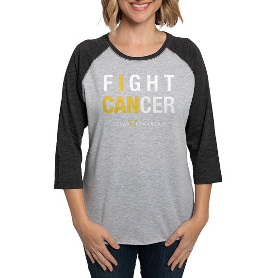 CafePress - I Can Fight Cancer Long Sleeve T Shirt - Womens Baseball Tee