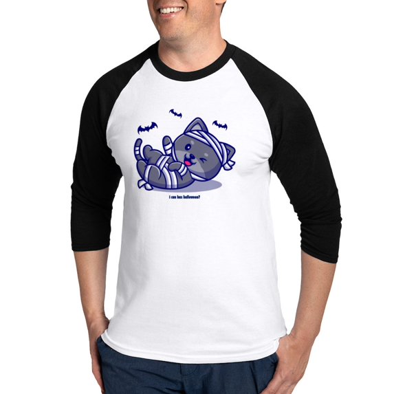 CafePress - I Can Has Halloween? - Cotton Baseball Jersey, 3/4 Raglan Sleeve Shirt