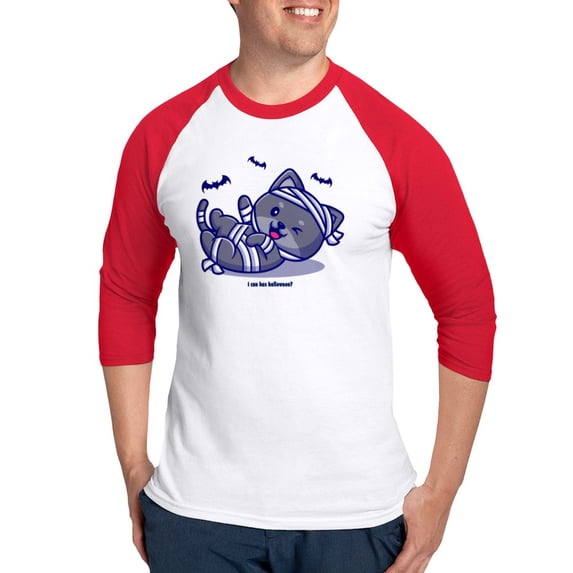 CafePress - I Can Has Halloween? - Cotton Baseball Jersey, 3/4 Raglan Sleeve Shirt