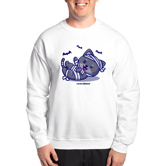 CafePress - I Can Has Halloween? - Crew Neck Sweatshirt