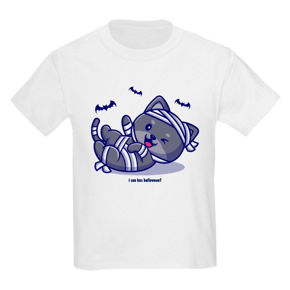 CafePress - I Can Has Halloween? Kids T Shirt - Light Classic Kids Graphic, Short Sleeve T-Shirt, Sizes XS-XL
