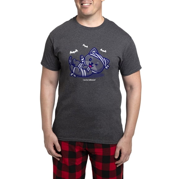 CafePress - I Can Has Halloween? White Text - Men's Loose Fit, Cotton - 2 Piece Pajama Set