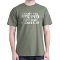thumbnail image 1 of CafePress - I Can't Fix Stupid, But I Can Sedate It T Shirt - Men's Classic Graphic Cotton T-Shirt, 1 of 4