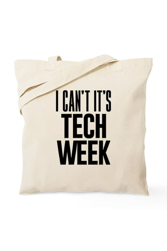 - I Can't It's Tech Week Tote Bag - Unisex Canvas Tote Bag, Beige, 1-Piece