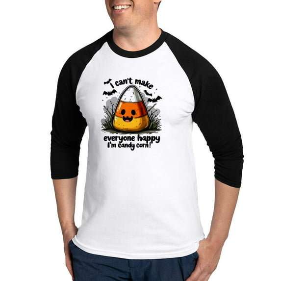CafePress - I Can't Make Everyone Happy I'm Candy Corn - Cotton Baseball Jersey, 3/4 Raglan Sleeve Shirt