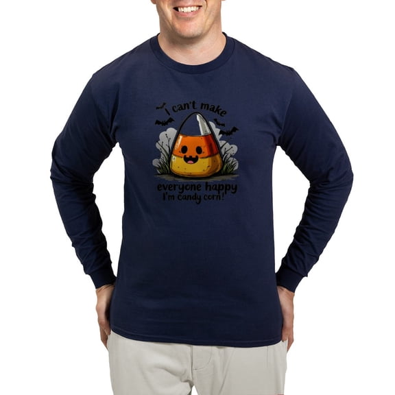 CafePress - I Can't Make Everyone Happy I'm Candy Corn Men's Long Sleeve T Shirt - Long Sleeve Dark T-Shirt