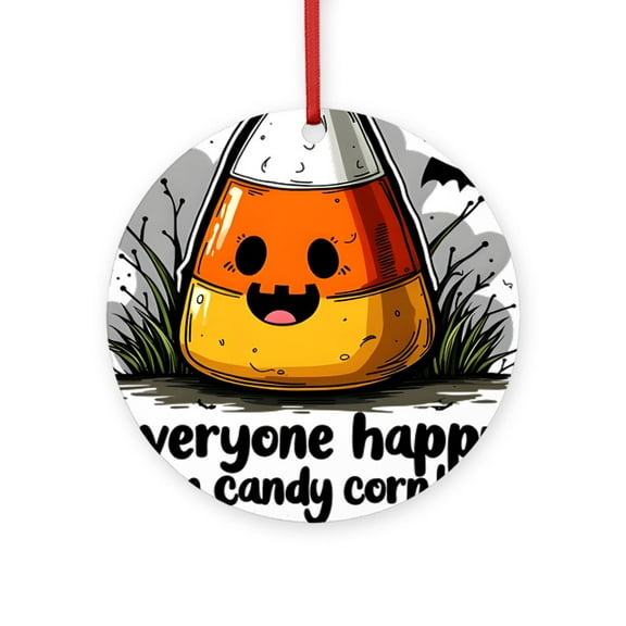 CafePress - I Can't Make Everyone Happy I'm Candy Corn -  Round Wood Ornament 4"