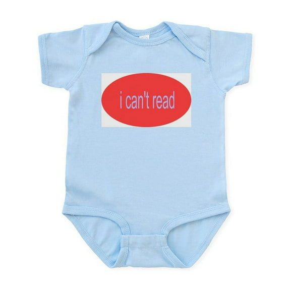 CafePress - I Can't Read Infant Creeper - Baby Light Bodysuit, Size Newborn - 24 Months