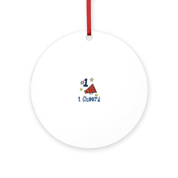 CafePress - I Cheer - Round Wood Ornament 4"