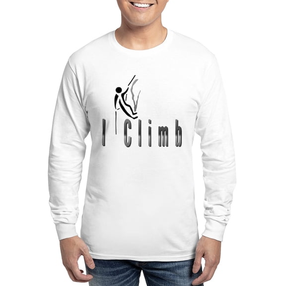 CafePress - I Climb Long Sleeve T Shirt - Unisex Cotton Long Sleeve T-Shirt