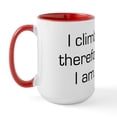 thumbnail image 1 of CafePress - I Climb Therefore I Am Large Mug - 15 oz Ceramic Large White Novelty Mug, 1 of 4