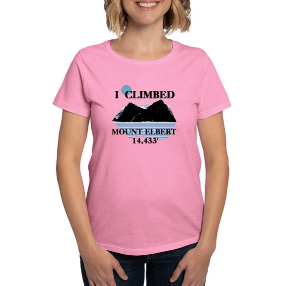 CafePress - I Climbed Mount Elbert Women's Dark T Shirt - Women's Traditional Fit Dark T-Shirt