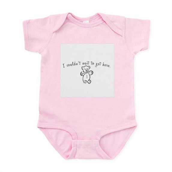 CafePress - I Couldn't Wait To Get Here! Infant Bodysuit - Baby Light Bodysuit, Size Newborn - 24 Months