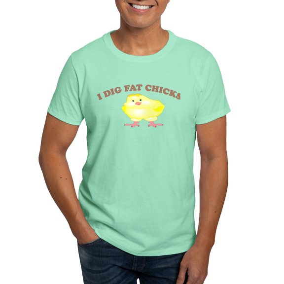 CafePress - I Dig Fat Chicks Dark T Shirt - Men's Classic Graphic Cotton T-Shirt