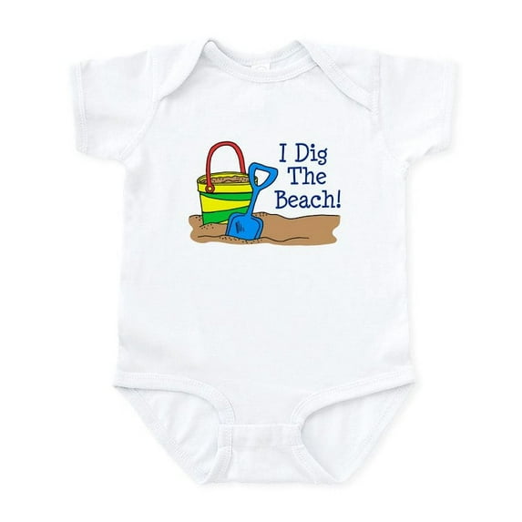 CafePress - I Dig The Beach Infant Bodysuit - Baby Light Bodysuit, Size Newborn - 24 Months