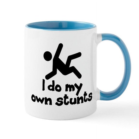 CafePress - I Do My Own Stunts Mugs - 11 oz Ceramic Mug - Novelty Coffee Tea Cup