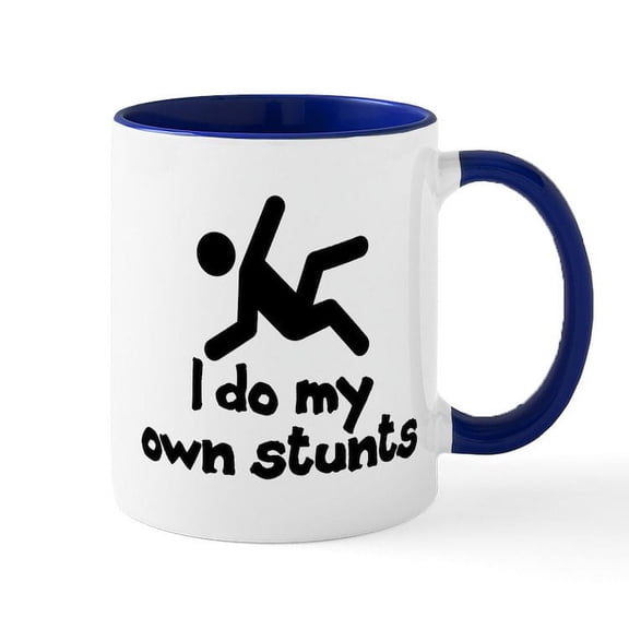 CafePress - I Do My Own Stunts Mugs - 11 oz Ceramic Mug - Novelty Coffee Tea Cup