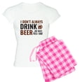 thumbnail image 1 of CafePress - I Don't Always Drink Beer - Women's Light Pajamas, 1 of 4