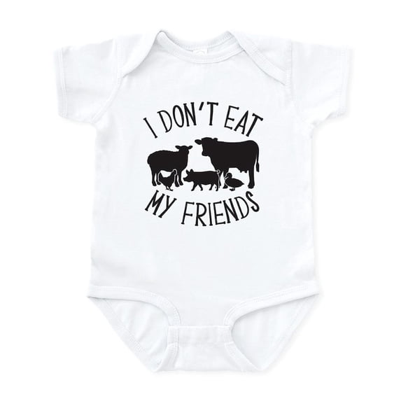 CafePress - I Don't Eat My Friends Baby Light Bodysuit - Baby Light Bodysuit, Size Newborn - 24 Months