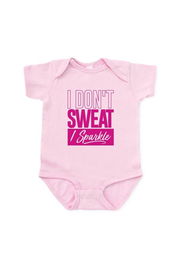 - I Don't Sweat Pink Infant Bodysuit - Baby Light Bodysuit, Size Newborn - 24 Months