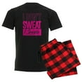 thumbnail image 1 of CafePress - I Don't Sweat Pink Men's Dark Pajamas - Men's Dark Loose Fit Cotton Pajama Set, 1 of 7