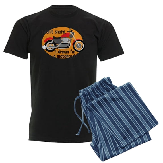 CafePress - I Dream I'm A Motorcyle Pajamas - Men's Dark Loose Fit Cotton Pajama Set