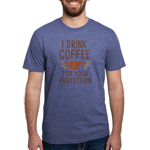 CafePress - I Drink Coffee Men's Deluxe T Shirt - Mens Tri-blend T-Shirt