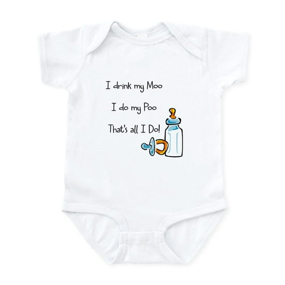 CafePress - I Drink My Moo Baby Gifts Infant Bodysuit - Baby Light Bodysuit, Size Newborn - 24 Months