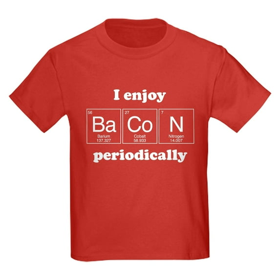 CafePress - I Enjoy Bacon Periodically Kids Dark T Shirt - Dark T-Shirt Kids XS-XL