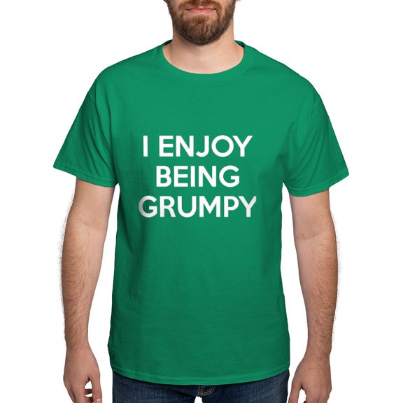 CafePress - I Enjoy Being Grumpy Dark T Shirt - Men's Classic Graphic Cotton T-Shirt