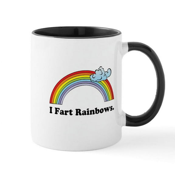 CafePress - I Fart Rainbows. Mug - 11 oz Ceramic Mug - Novelty Coffee Tea Cup