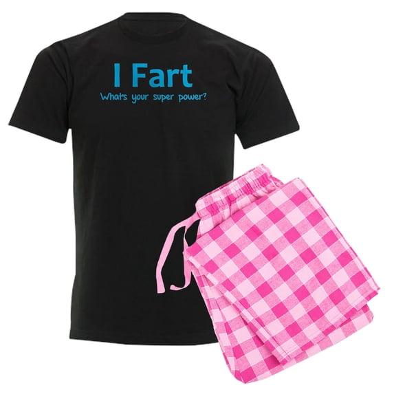 CafePress - I Fart What's Your Super Power? Men's Dark Pajam - Men's Dark Loose Fit Cotton Pajama Set