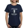 thumbnail image 1 of CafePress - I Fence Women's Dark T Shirt - Women's Traditional Fit Dark T-Shirt, 1 of 4