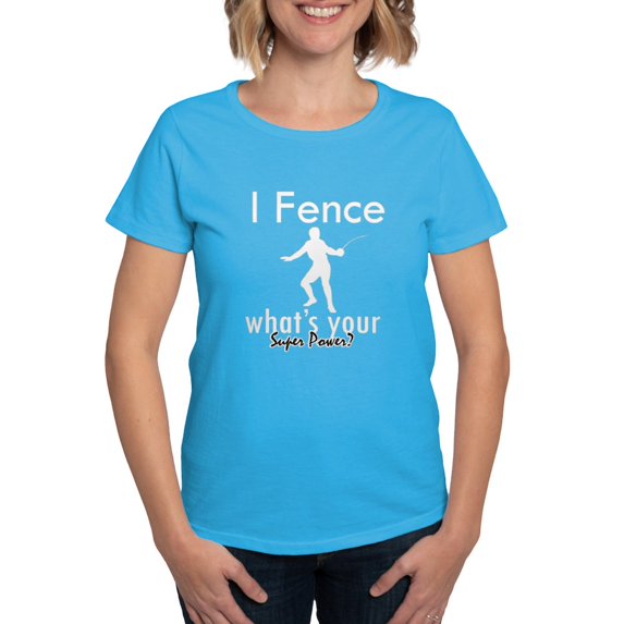 CafePress - I Fence Women's Dark T Shirt - Women's Traditional Fit Dark T-Shirt